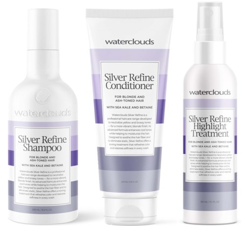 Waterclouds Silver Refine Shampoo 250 ml & Conditioner 200 ml & Highlight Treatment 150 ml