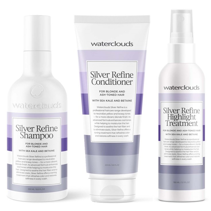 Waterclouds Silver Refine Shampoo 250 ml & Conditioner 200 ml & H