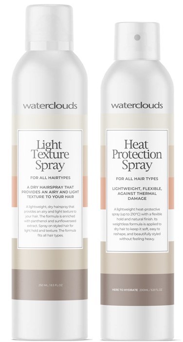 Waterclouds Light Texture Spray 250 ml & Heat Protection Spray 200 ml