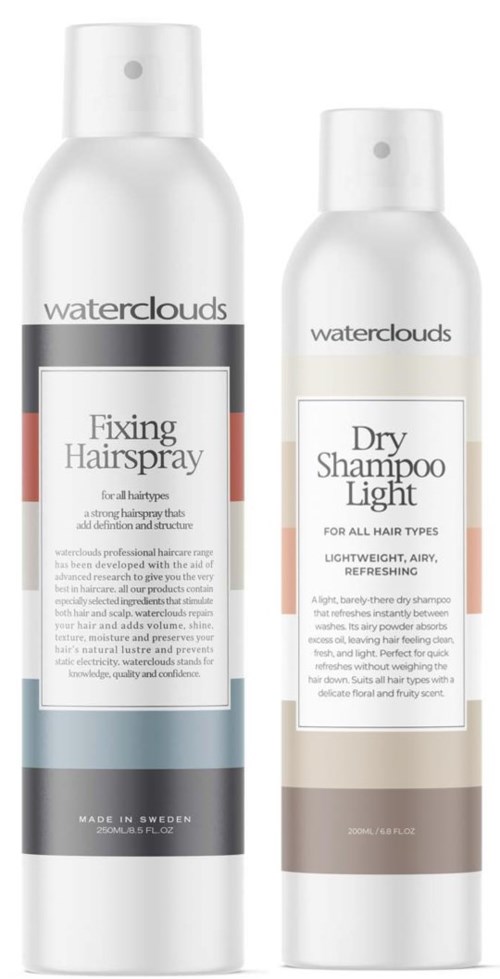Waterclouds Fixing Hairspray 250 ml & Dry Shampoo Light 200 ml