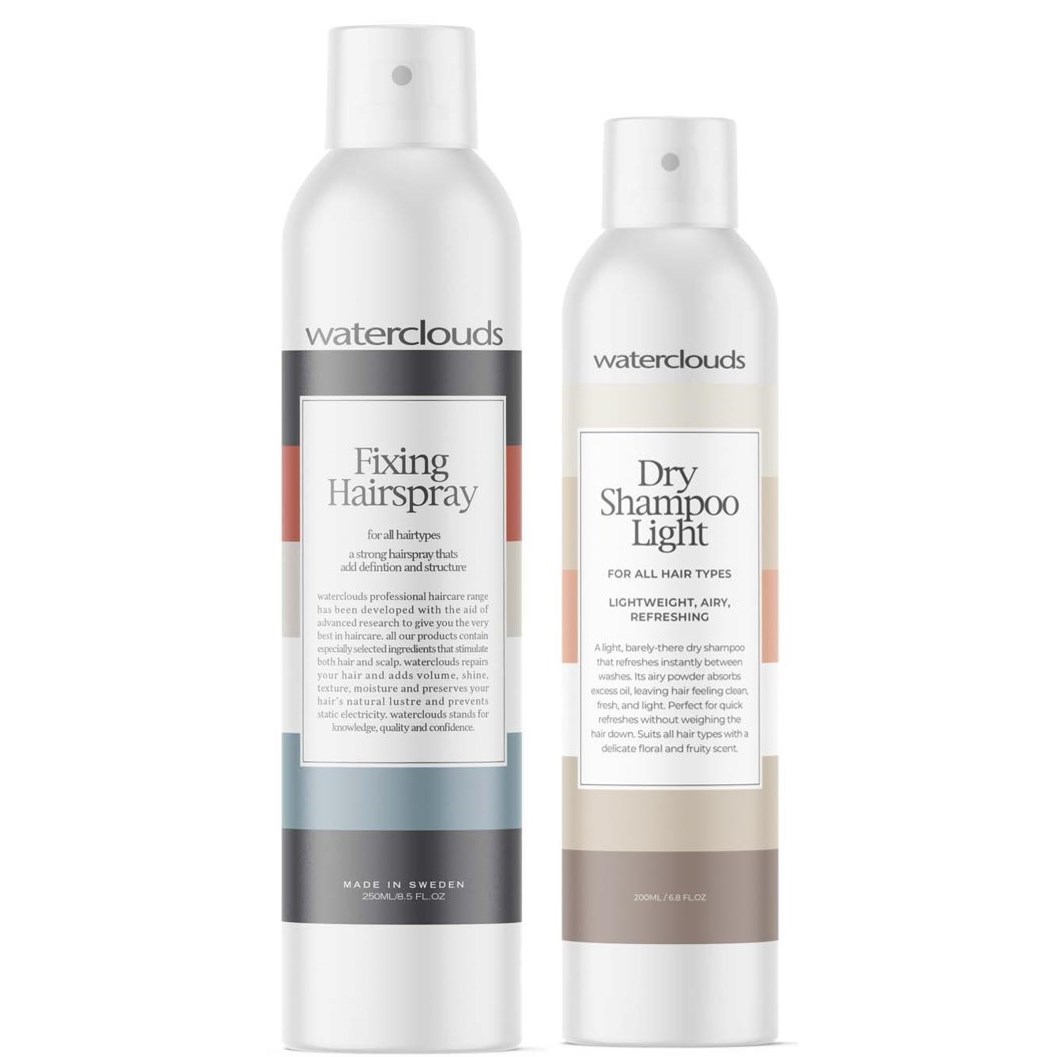 Waterclouds Fixing Hairspray 250 ml & Dry Shampoo Light 200 ml