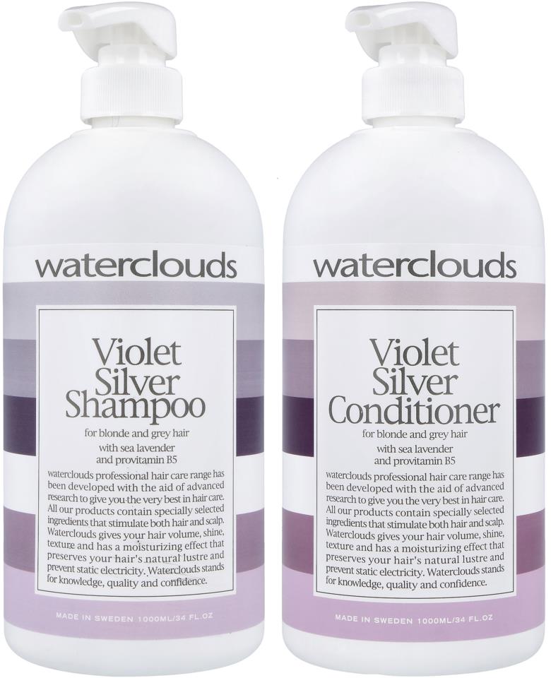 Waterclouds Violet Silver Duo
