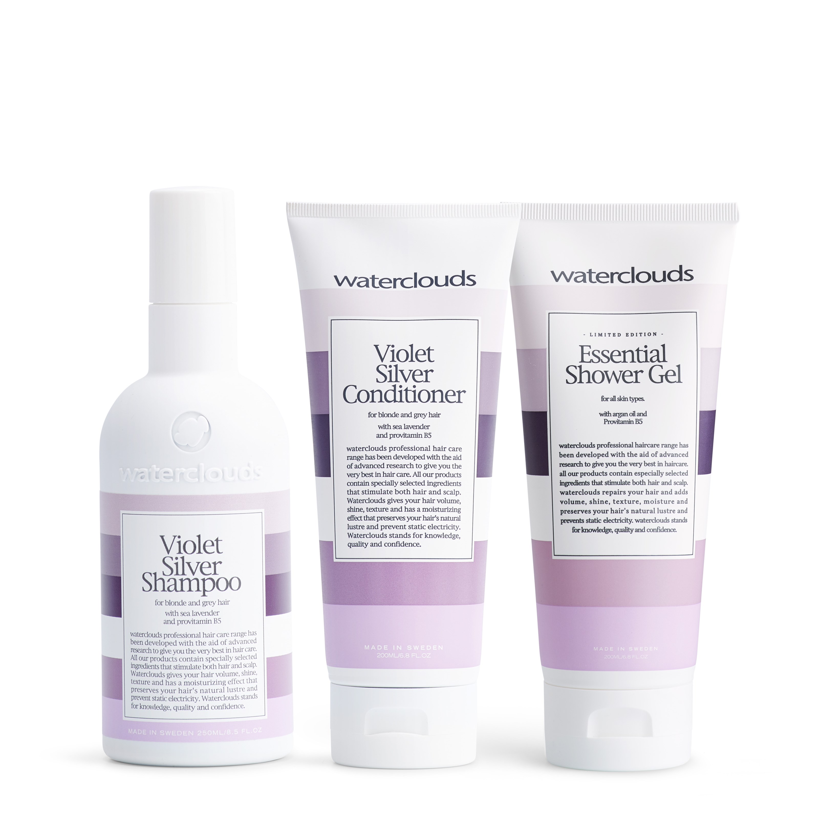 Waterclouds Violet Trio with Showergel