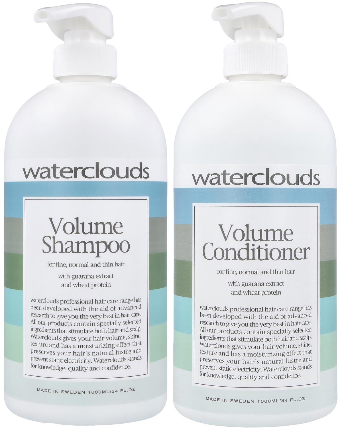 Waterclouds Volume Shampoo 1000 ml & Conditioner 1000 ml