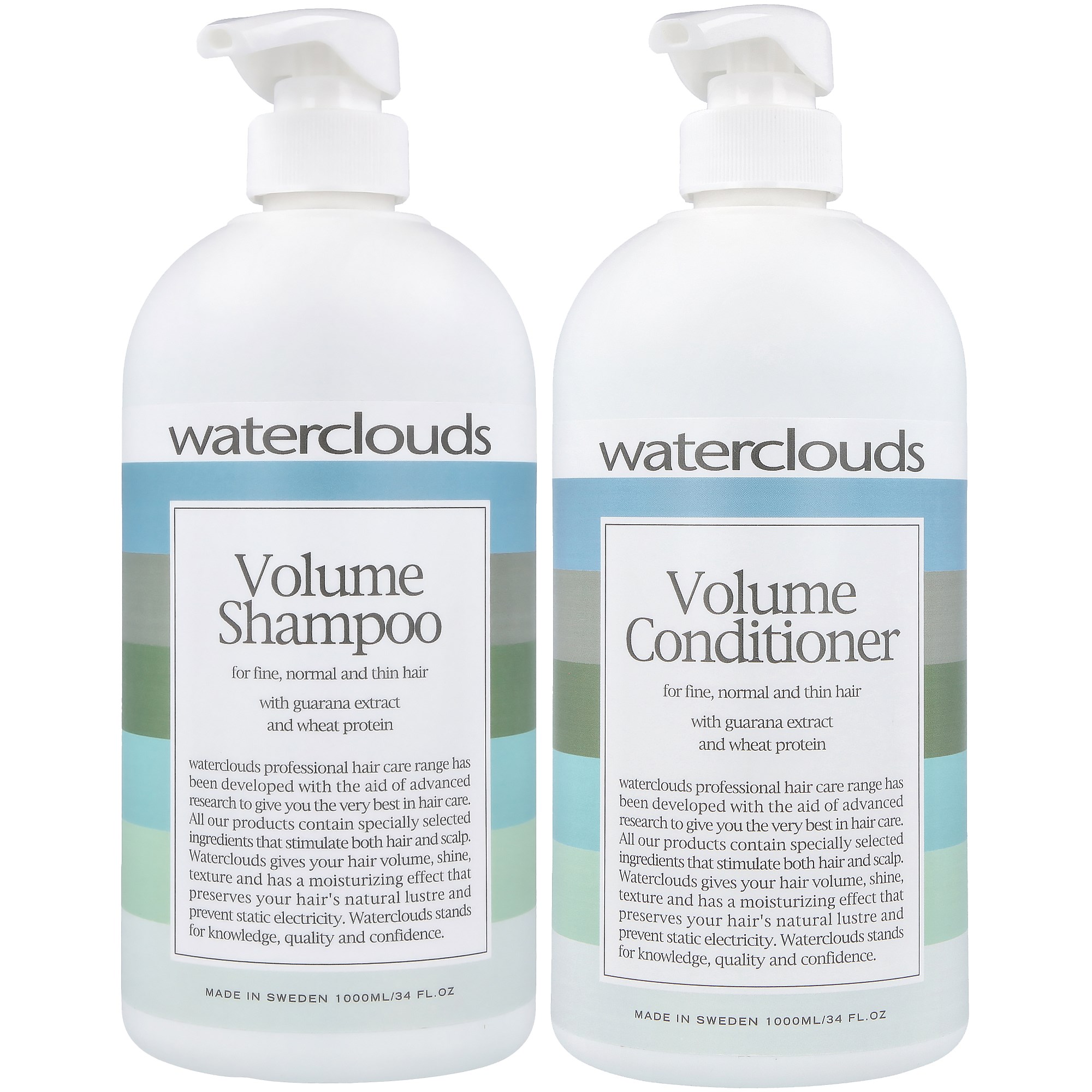 Waterclouds Volume Shampoo 1000 ml & Conditioner 1000 ml