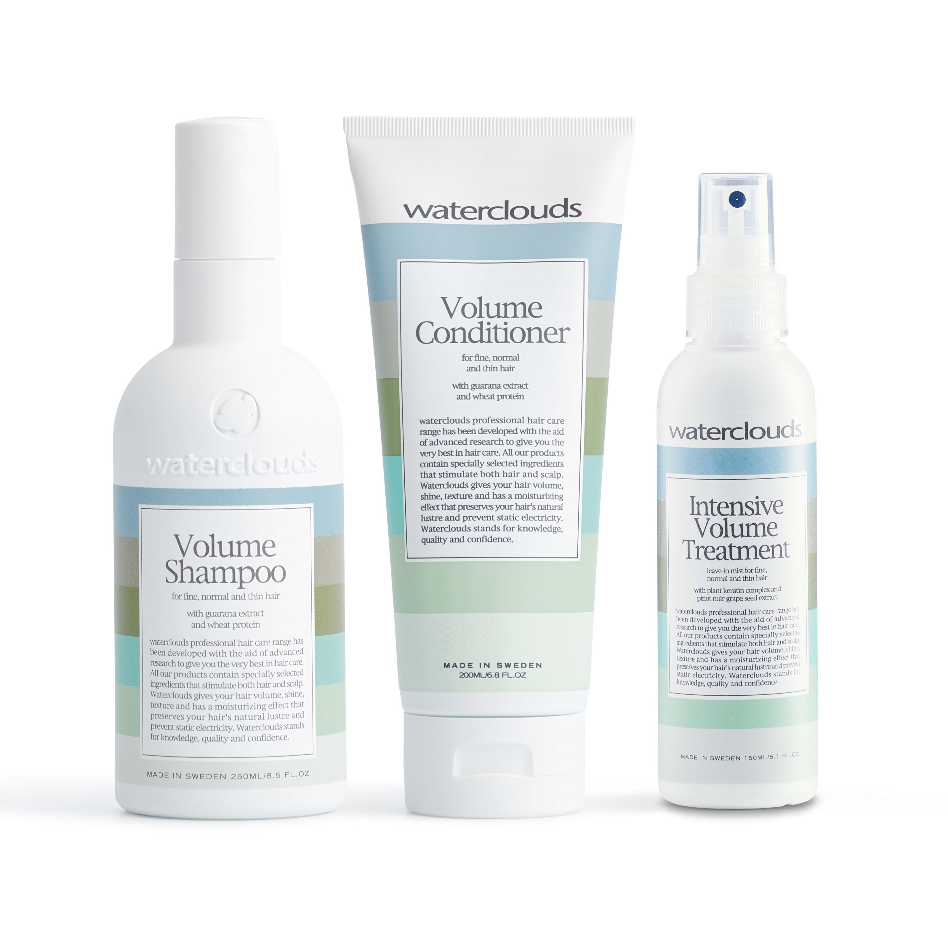 Waterclouds Volume Shampoo 250 ml & Conditioner 200 ml & Intensiv