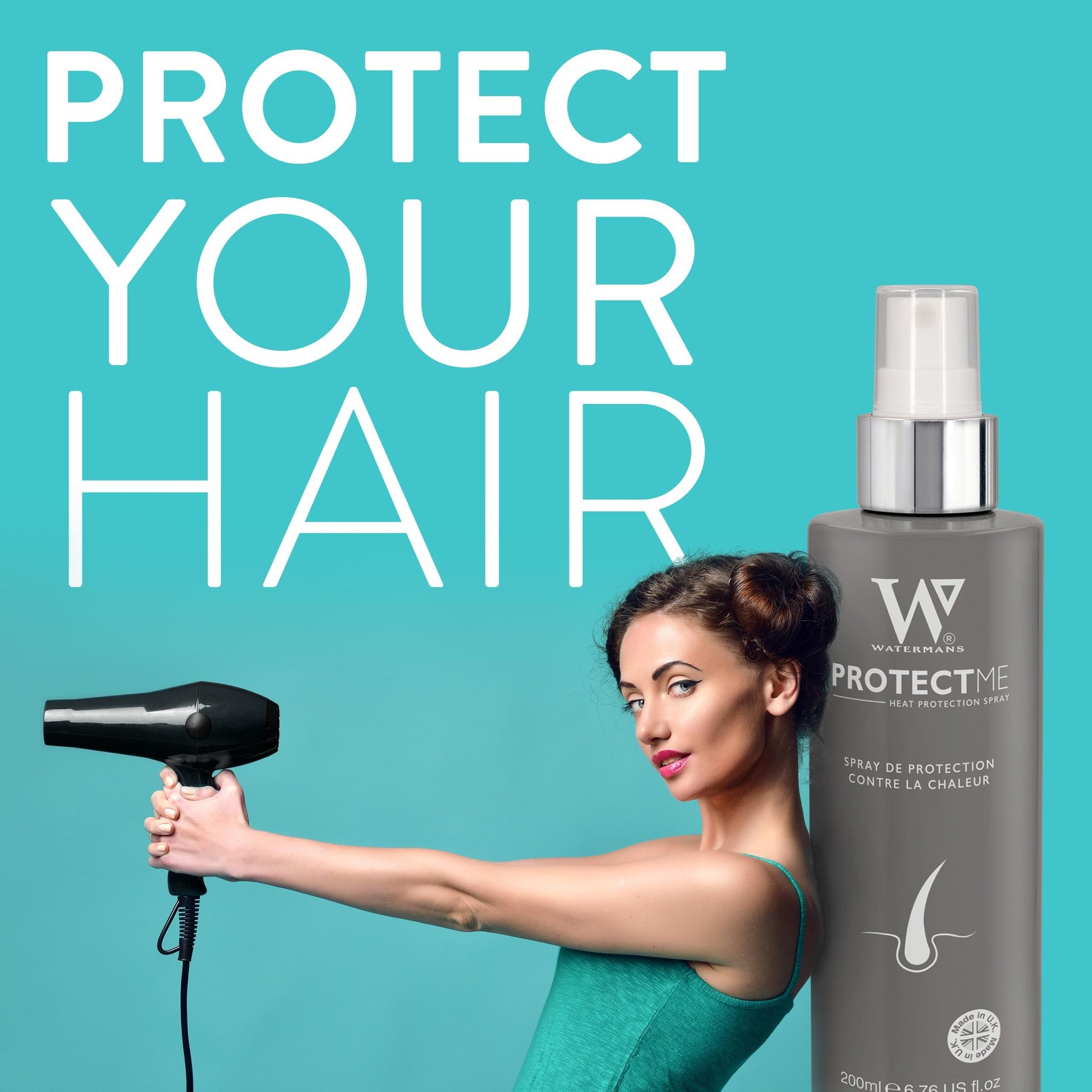 Watermans Protect Me Heat Protection Hair Spray 200 ml (obrázok 3)