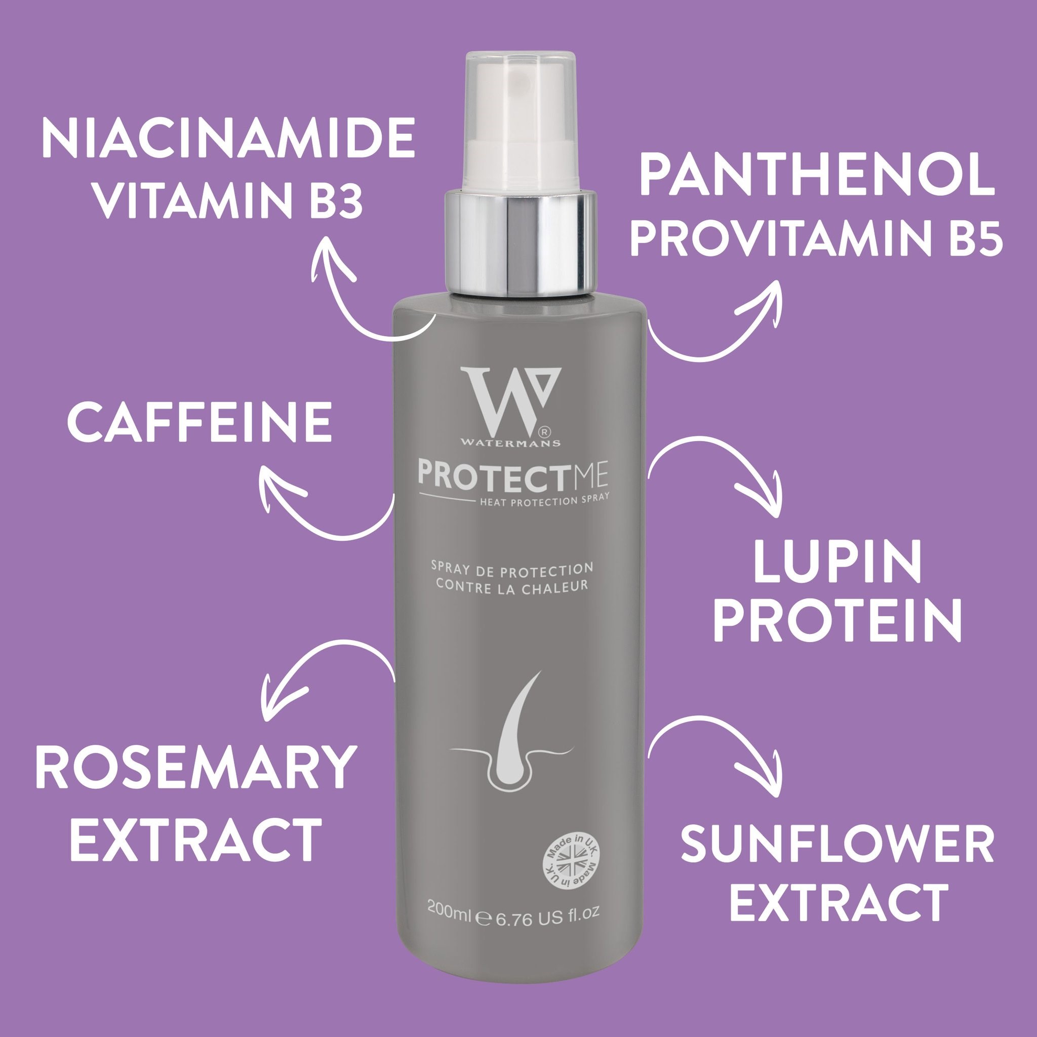 Watermans Protect Me Heat Protection Hair Spray 200 ml (obrázok 4)