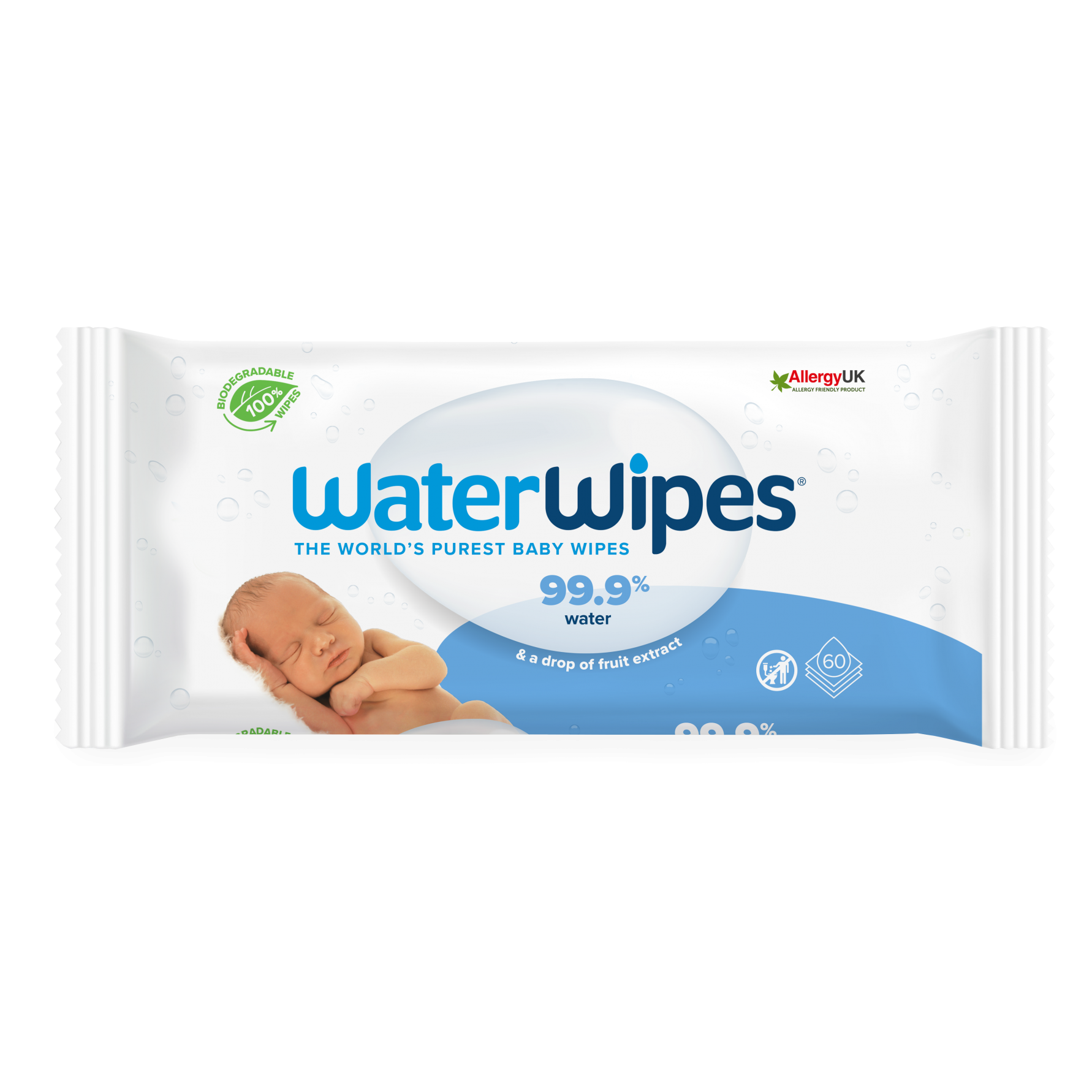 Water Wipes Biodegradable BabyWipes 60 st
