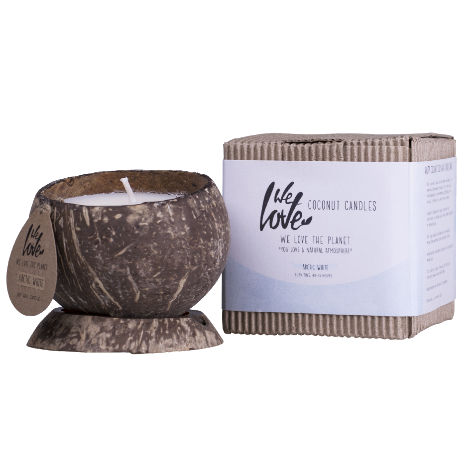 We Love The Planet Coconut Candle Arctic White