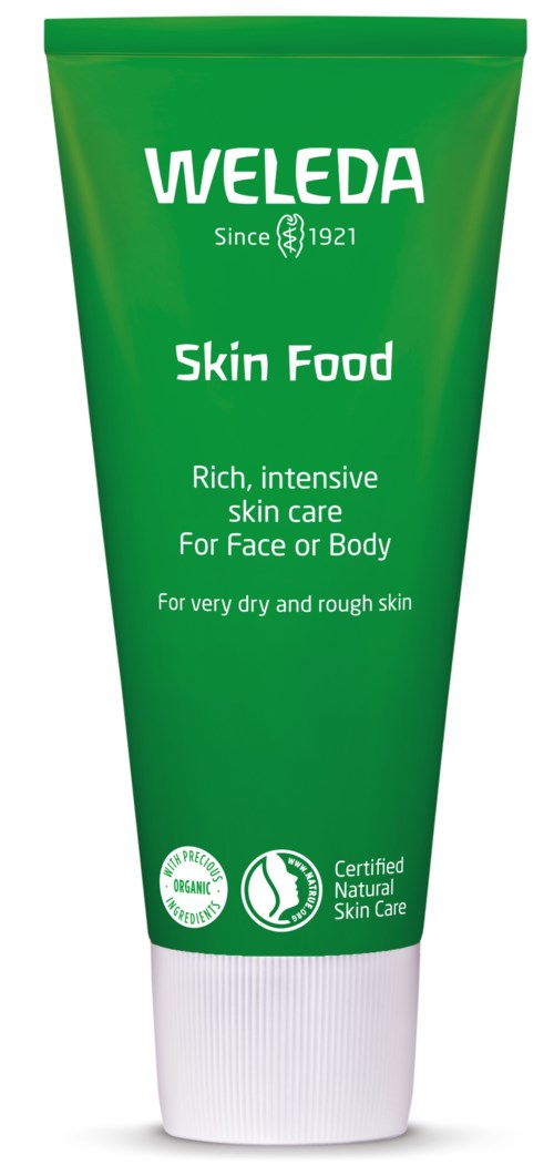 Vihreä tuba ihonhoitovoiteelle, 'Weleda Skin Food', erittäin kuivalle ja karhealle iholle.