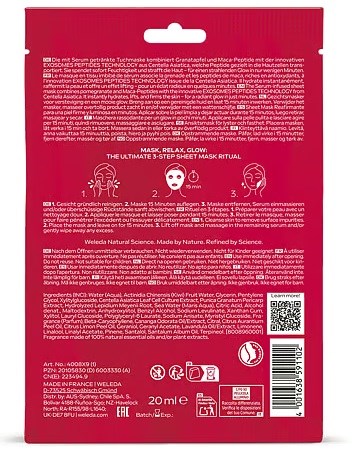 Weleda Exo Boost Glow Sheet Mask Pomegranate 20 ml