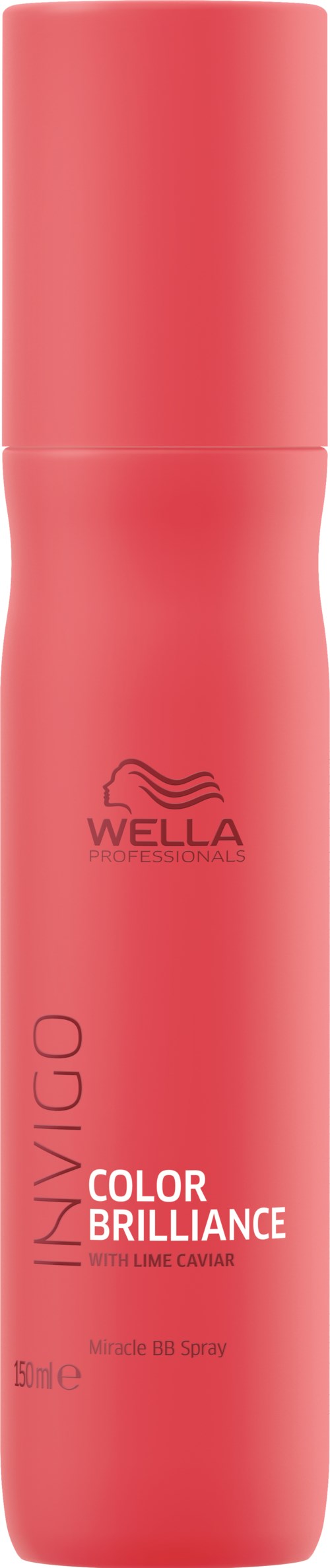 Pinkki Wella-hiuspray-pullo, jossa lukee 'Color Brilliance'.