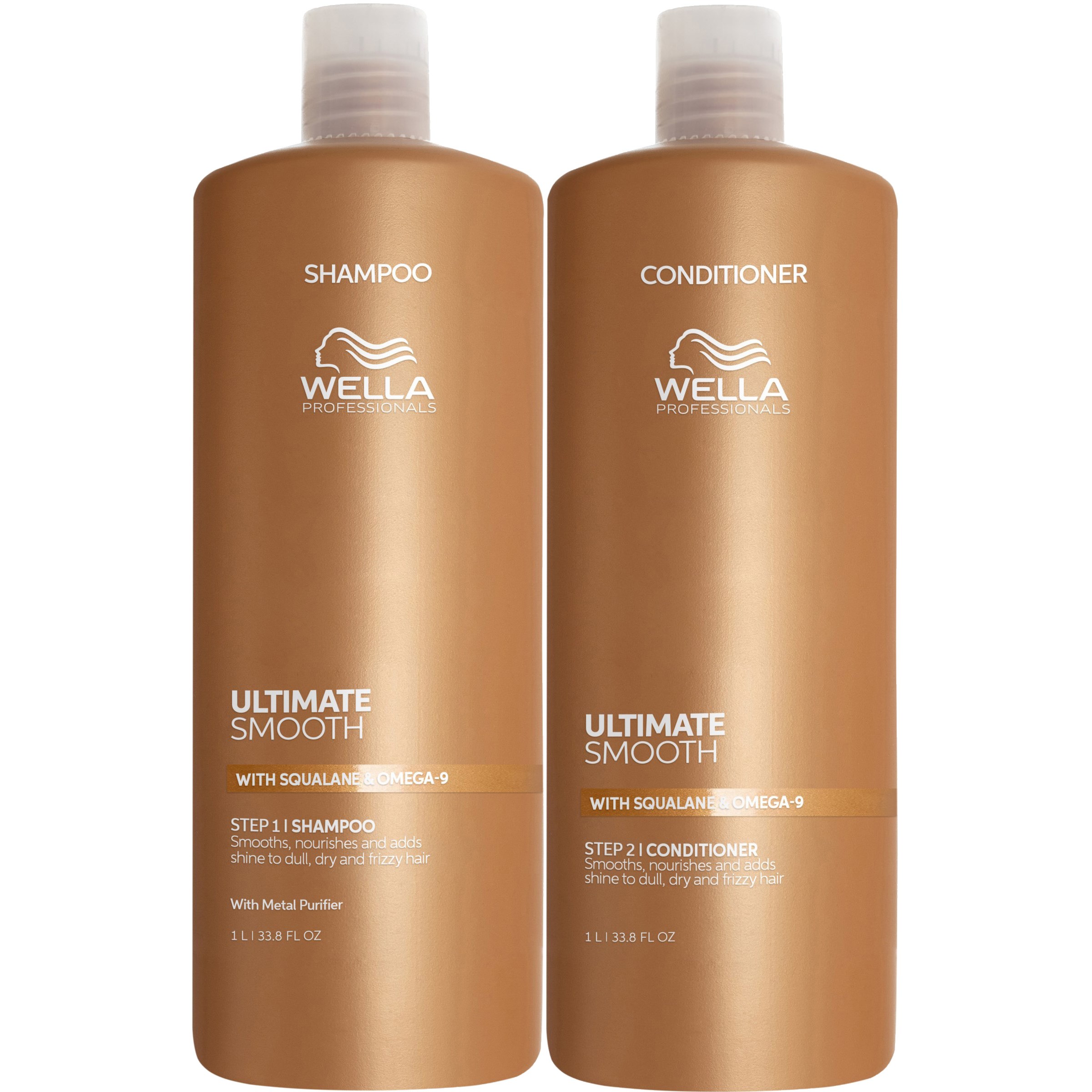 Wella Professionals Ultimate Smooth Shampoo 1000 ml & Conditione