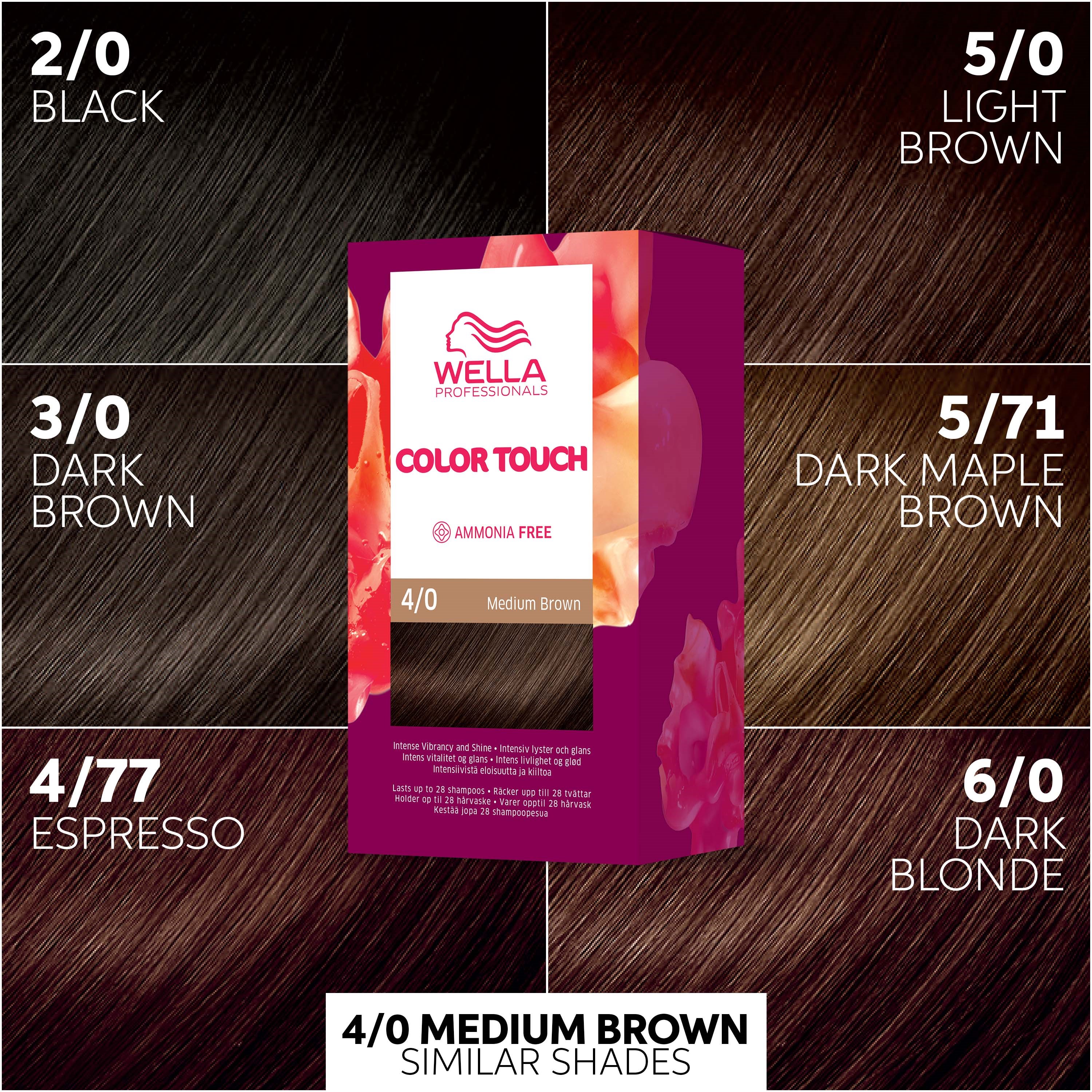 Wella Professionals Color Touch Pure Naturals Medium Brown 4/0 (obrázok 3)