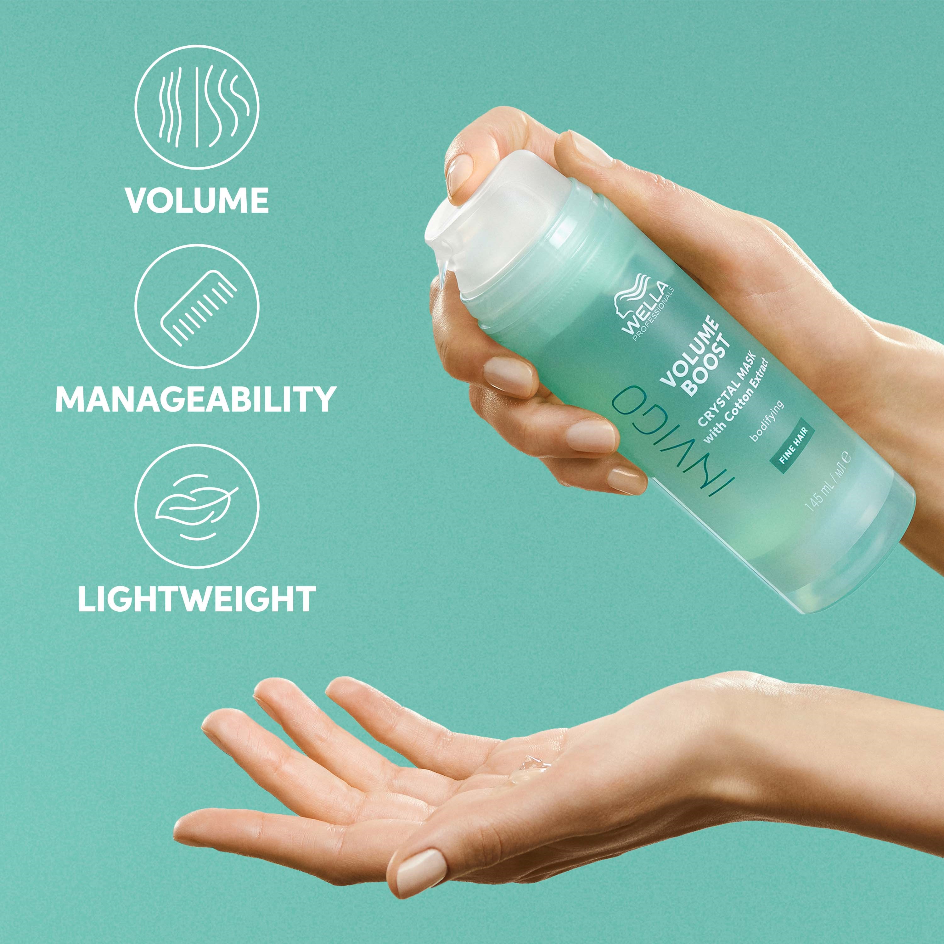 Wella Professionals Invigo Volume Boost Crystal Mask 145 ml (obrázok 3)