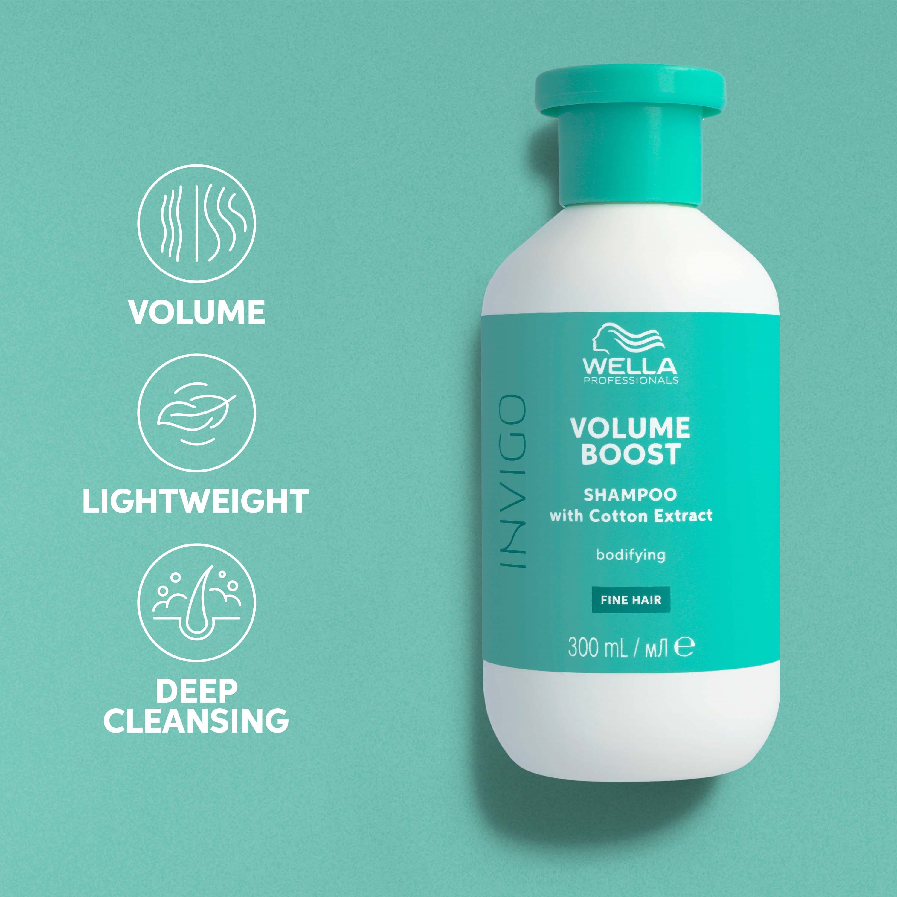 Wella Professionals Invigo Volume Boost Shampoo Fine Hair 300 ml (obrázok 3)