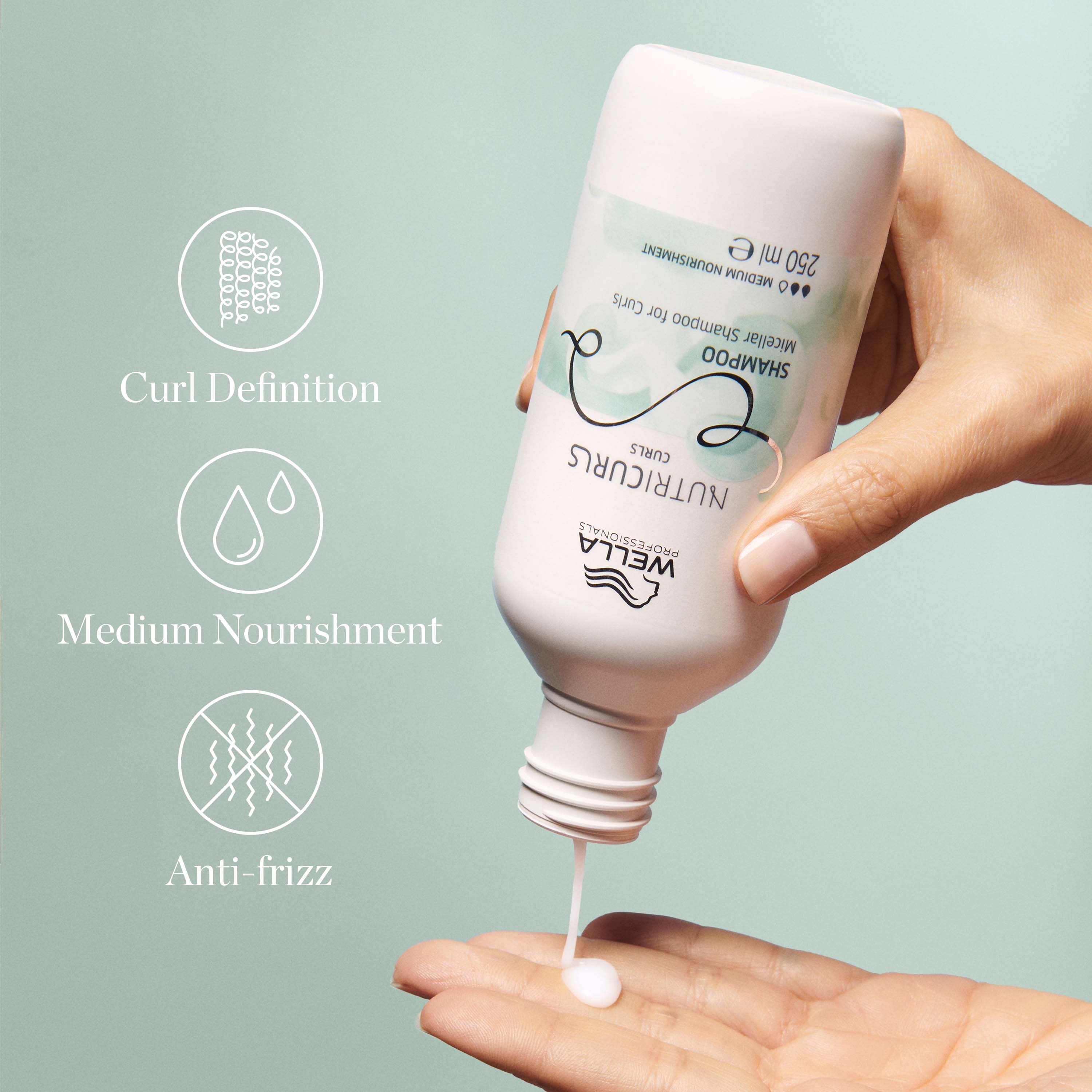 Alternativ bild 1 för Wella Professionals Nutricurls Shampoo Curls 250 ml