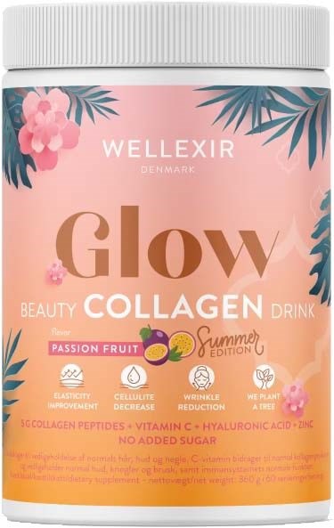 Wellexir Glow Beauty Collagen Drink Passion Fruit 360 g