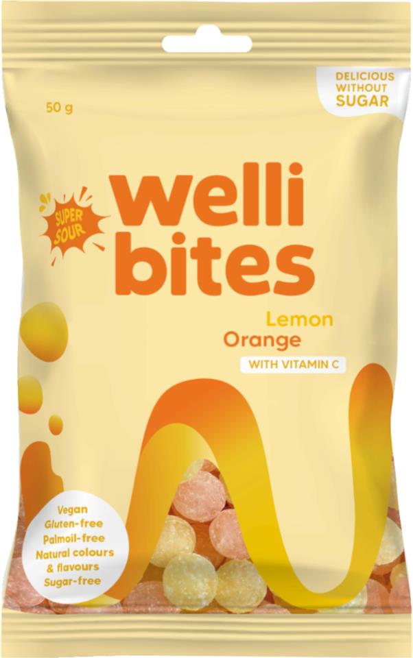 Wellibites Super sour Lemon & Orange 50 g
