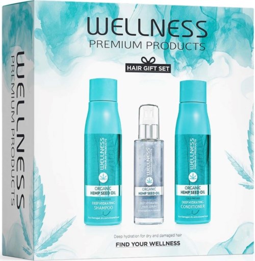 Wellness Premium Products Deep Hydrating Set (Shampoo 500 ml, Conditioner 500 ml, Serum 100 ml)