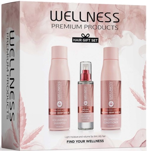 Wellness Premium Products VolumePLEX Set (Shampoo 500 ml, Conditioner 500 ml, Oil 100 ml)