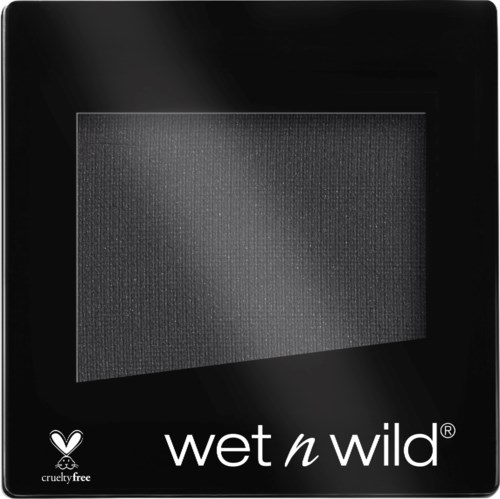 Svart boks med en teksturert grå rektangel og Wet n Wild-logoen, cruelty-free-merke nederst.