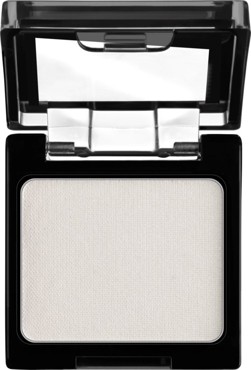 Eine kompakte schwarze Make-up-Box mit Spiegel und großem hellen Puder.