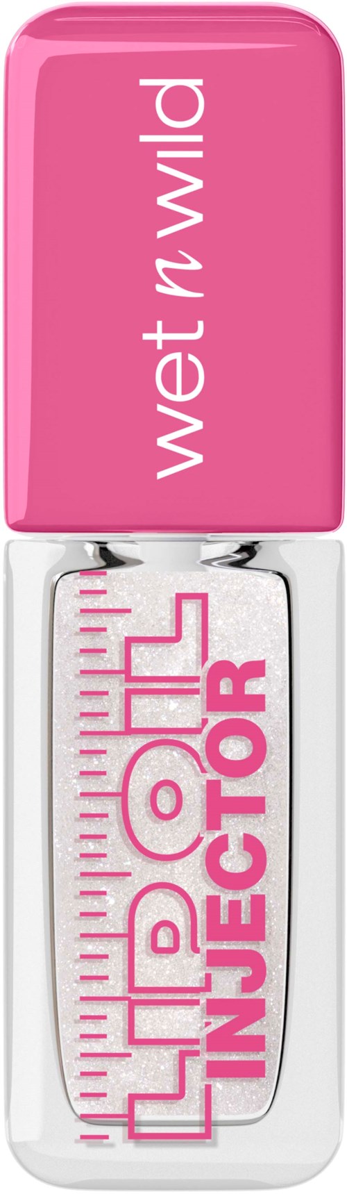 Neglelakflaske med hvid og pink design med tekst Wet n Wild og Top Tip Nail Decorator.