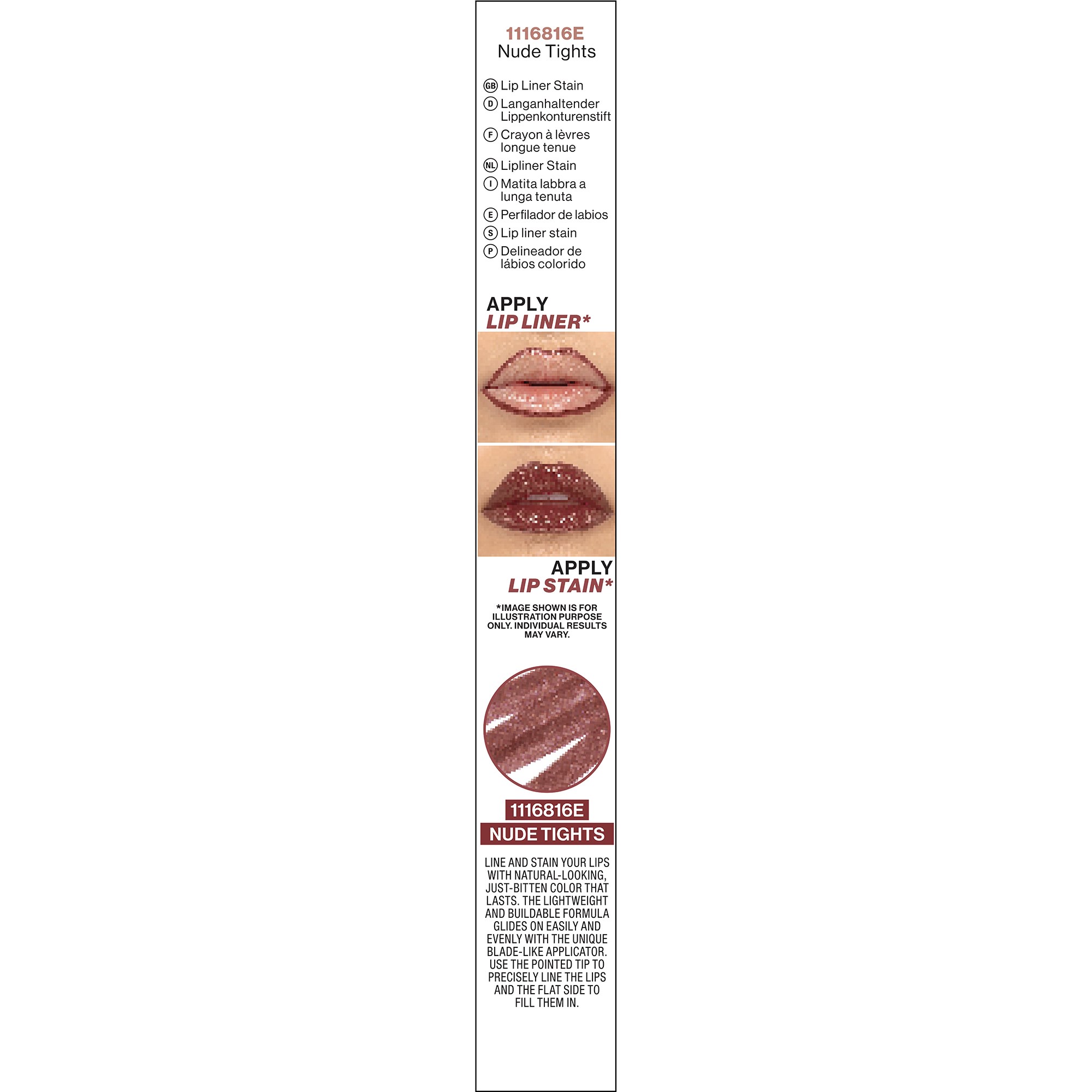 Wet n Wild Perfect Pout Lip Liner Stain Nude Tights (obrázok 6)