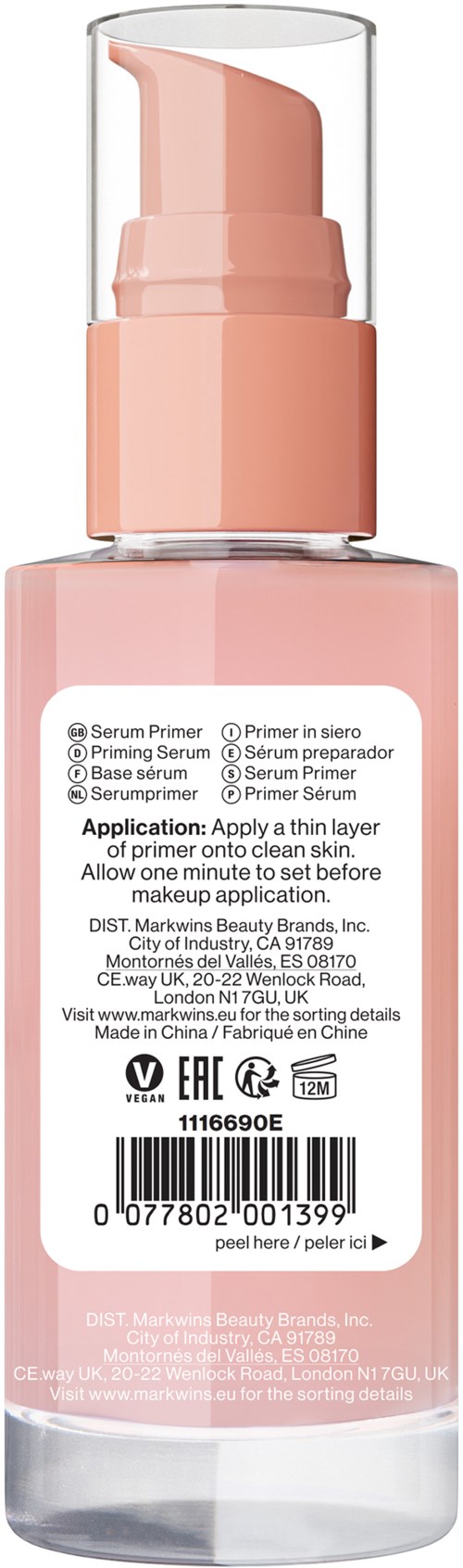 Wet n Wild Prime Focus Clingy Serum Primer 27.1 ml