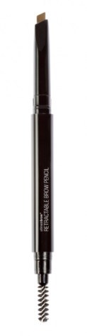 En svart eyeliner   med vridbar spiss, brukes til øye sminke, står vertikalt.