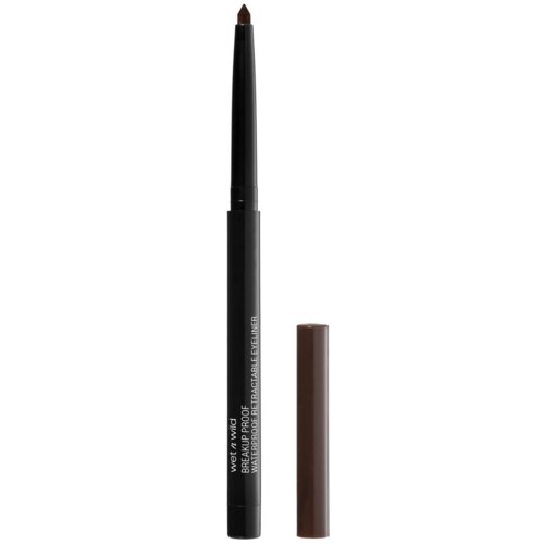 Ein brauner Eyeliner-Stift mit Deckel, gezeigt vertikal vor weißem Hintergrund.