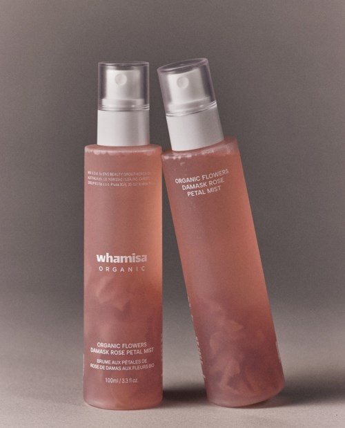 Мист для лица Whamisa Organic Flowers Damask Rose Petal Mist, с лепестками розы и алоэ, 100 мл — фото 3