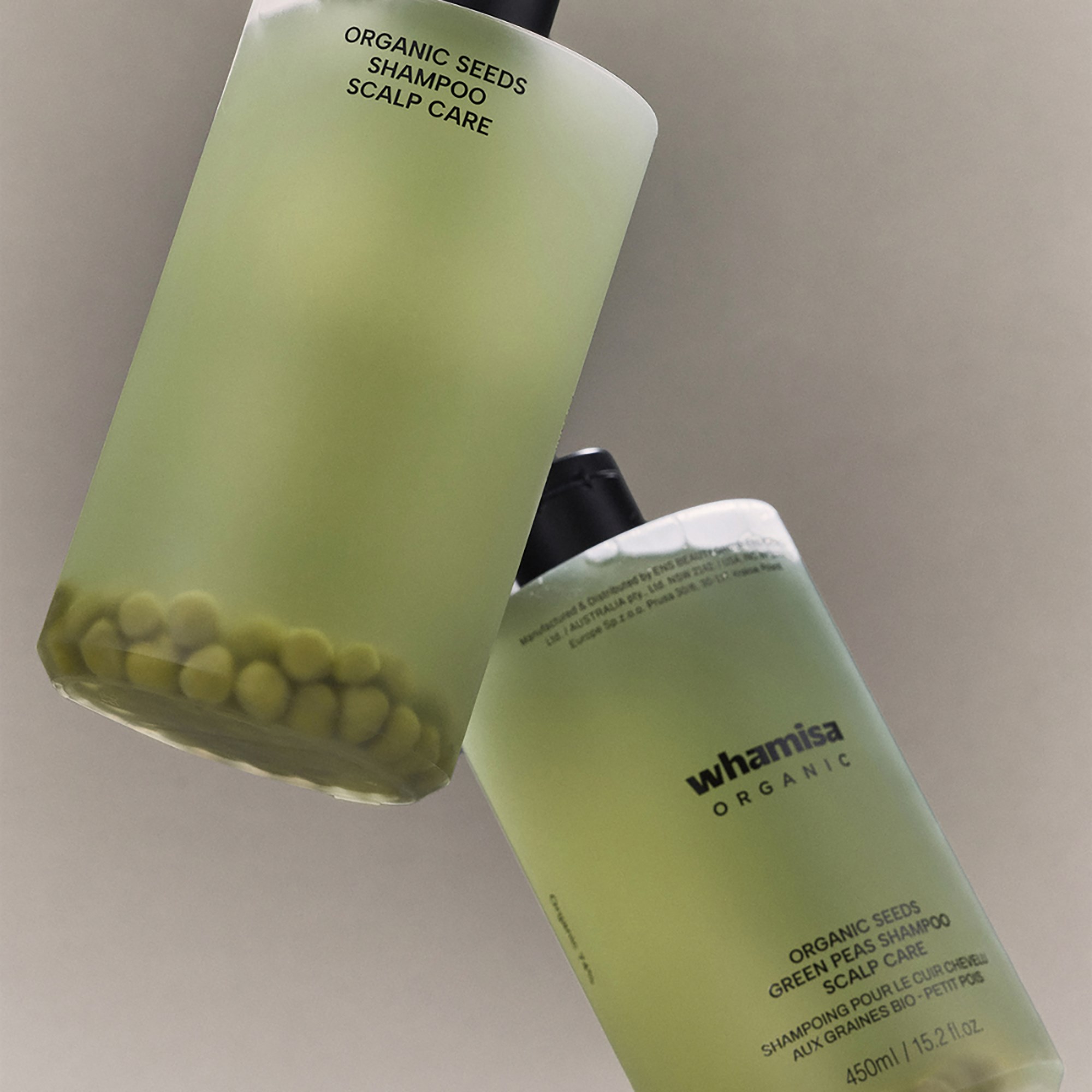 Whamisa Organic Seeds Green Peas Shampoo Scalp Care 450 ml (obrázok 3)