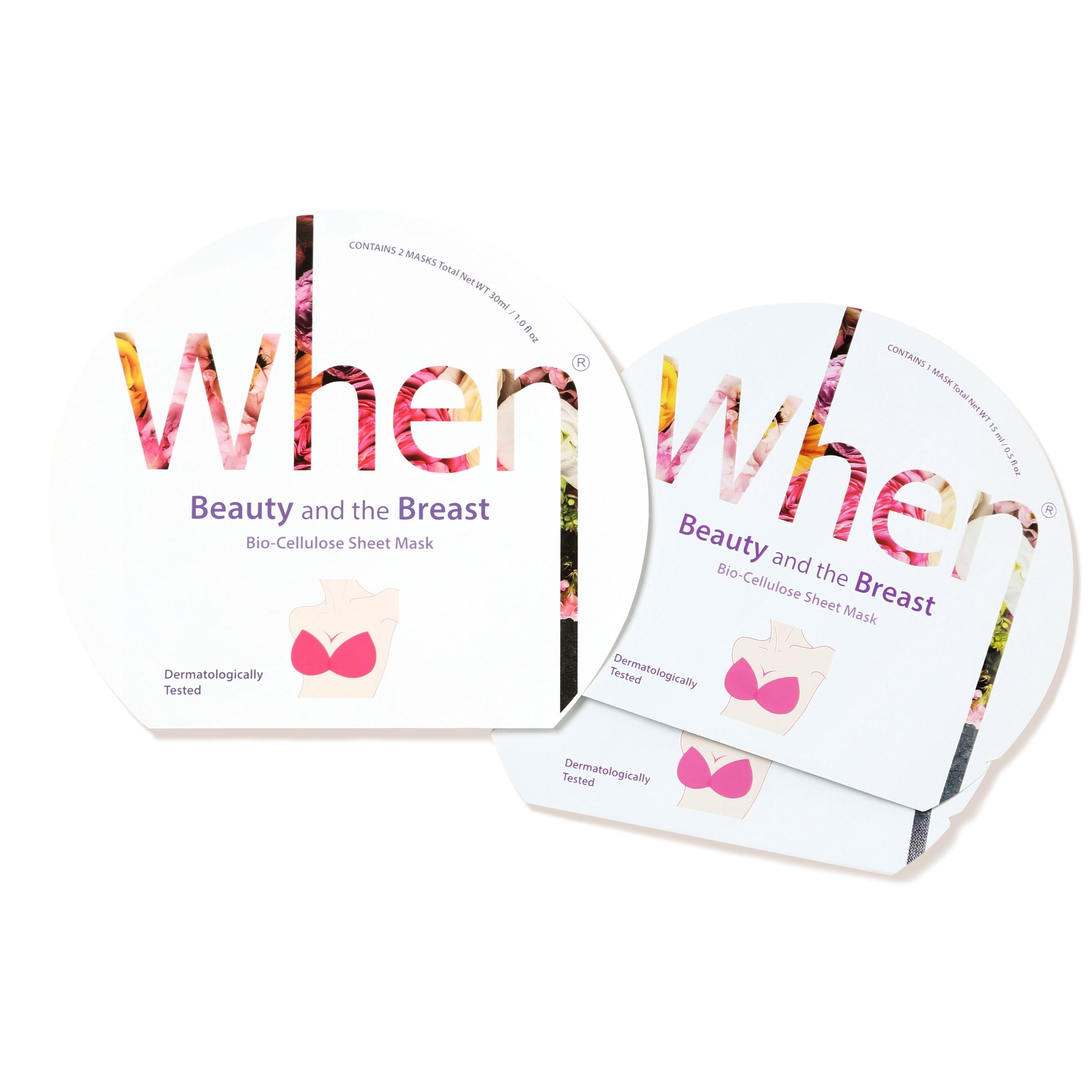 Bilde av When Beauty And The Breast Mask 2 Pcs 1 Set With Sleeve 18 Ml