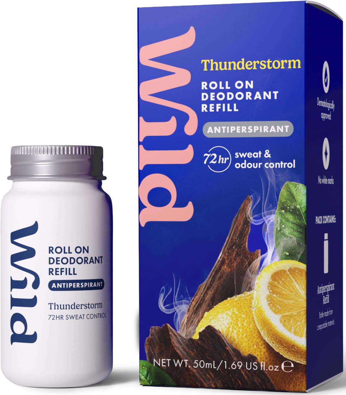 Wild Antiperspirant Roll On Refill Thunderstorm 50 ml