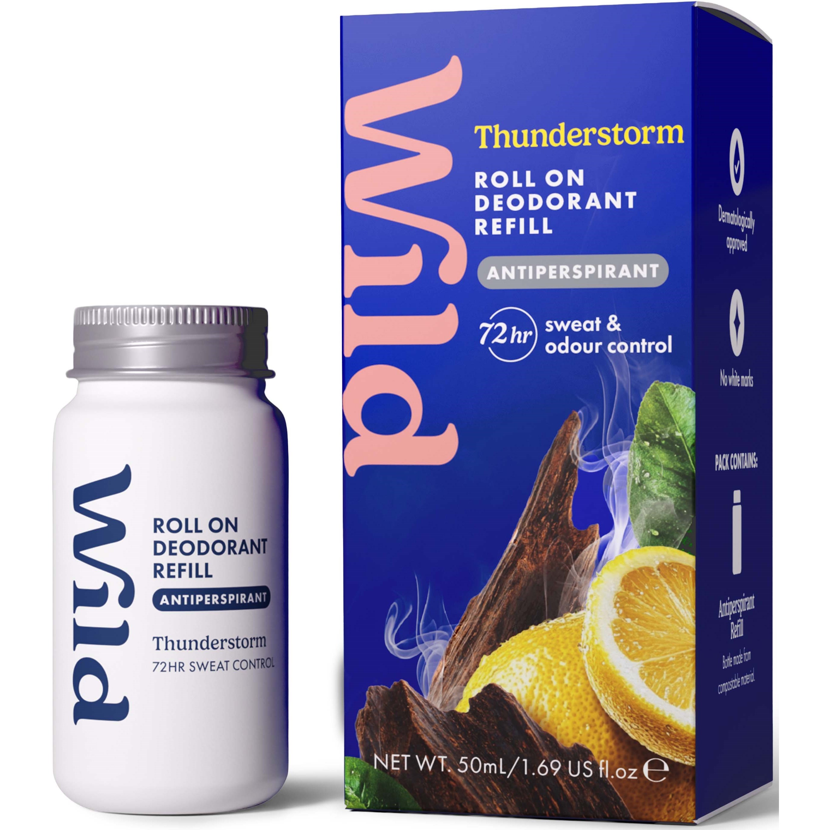 Wild Antiperspirant Roll On Refill Thunderstorm 50 ml