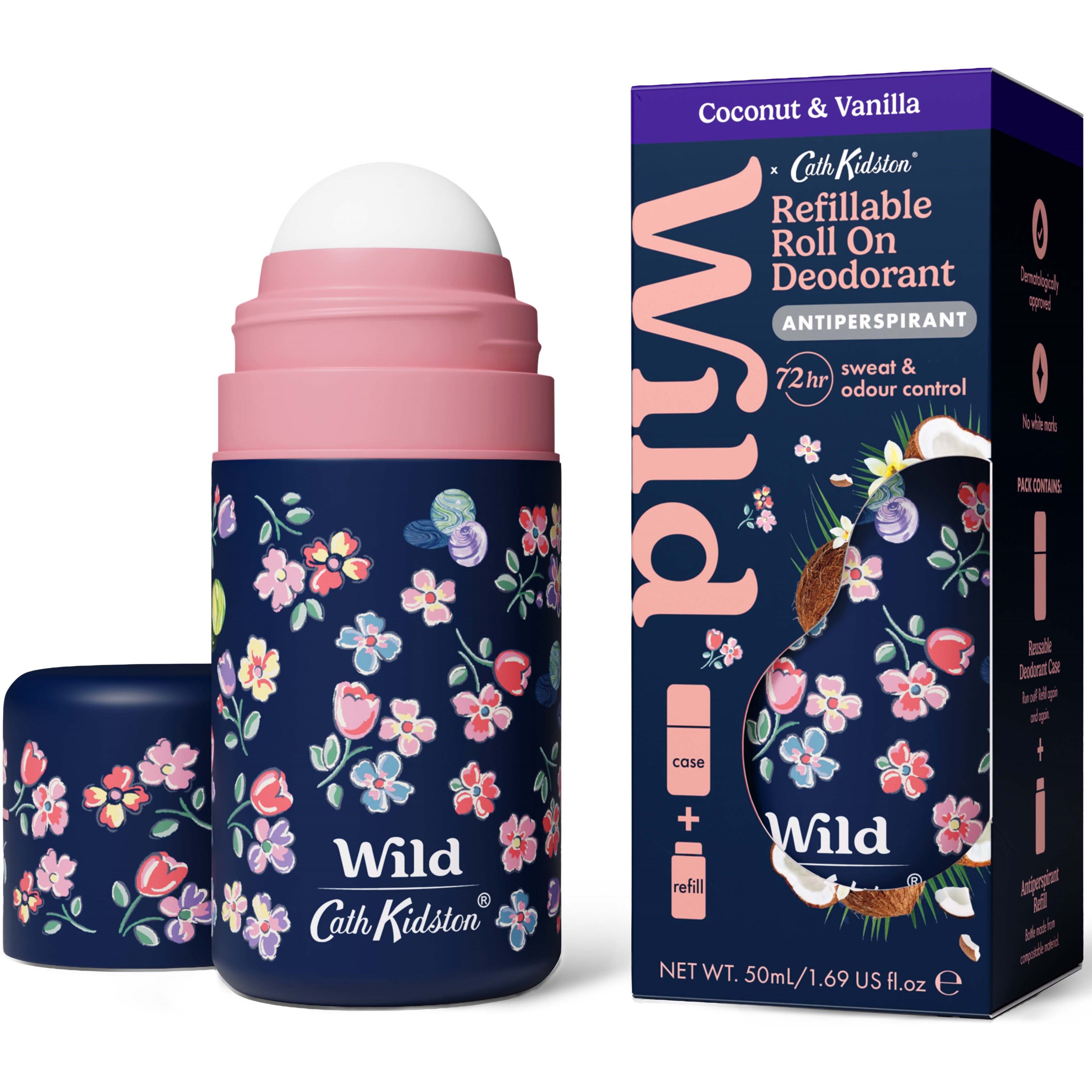 Wild Deo Roll On Marble Case Coconut Vanilla 50 ml billede