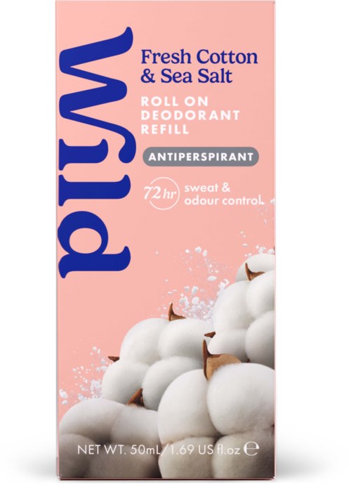 Wild Deo Roll On Refill Fresh Cotton Sea Salt 50 ml