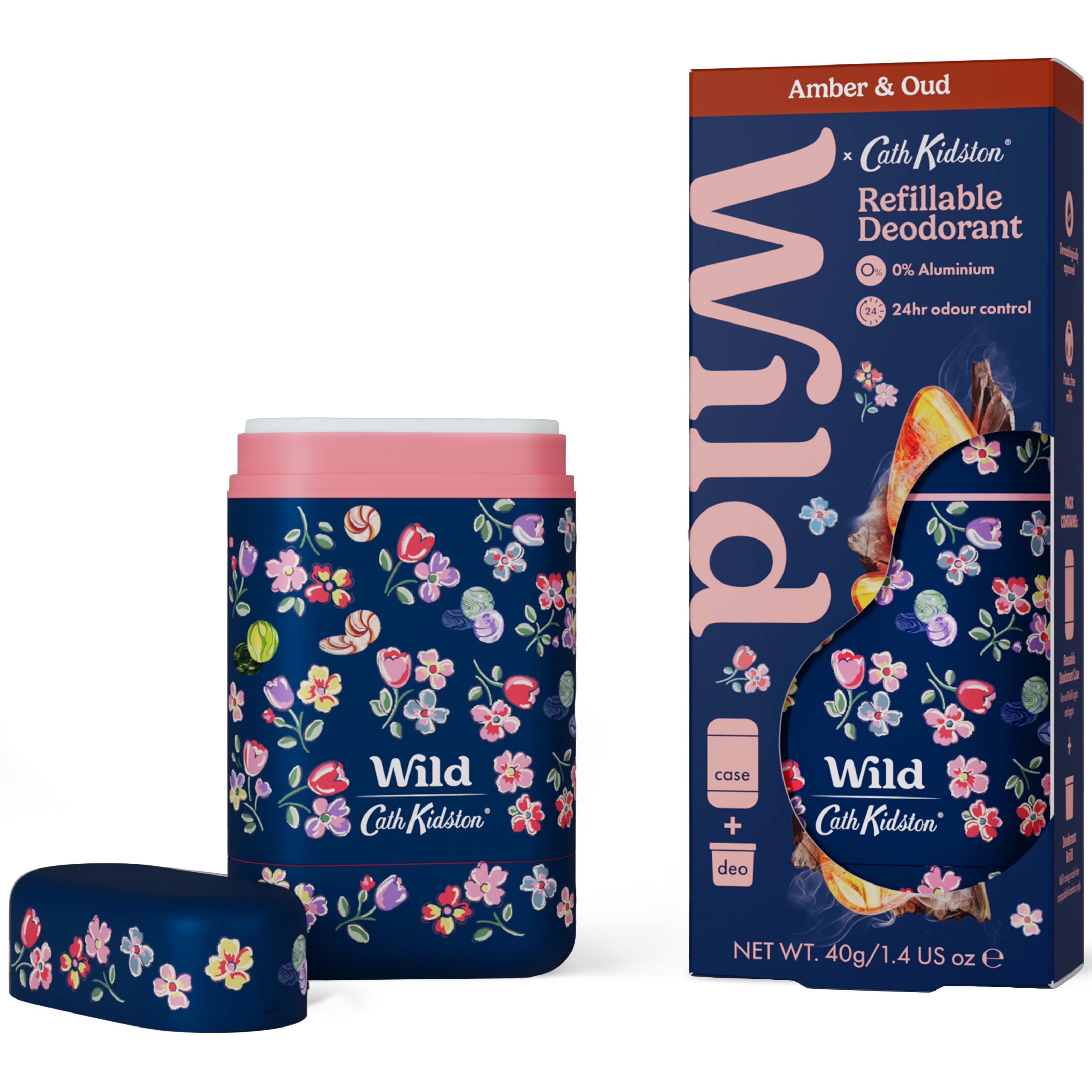 Wild Deo Stick Marble Case Amber & Oud 40 g billede