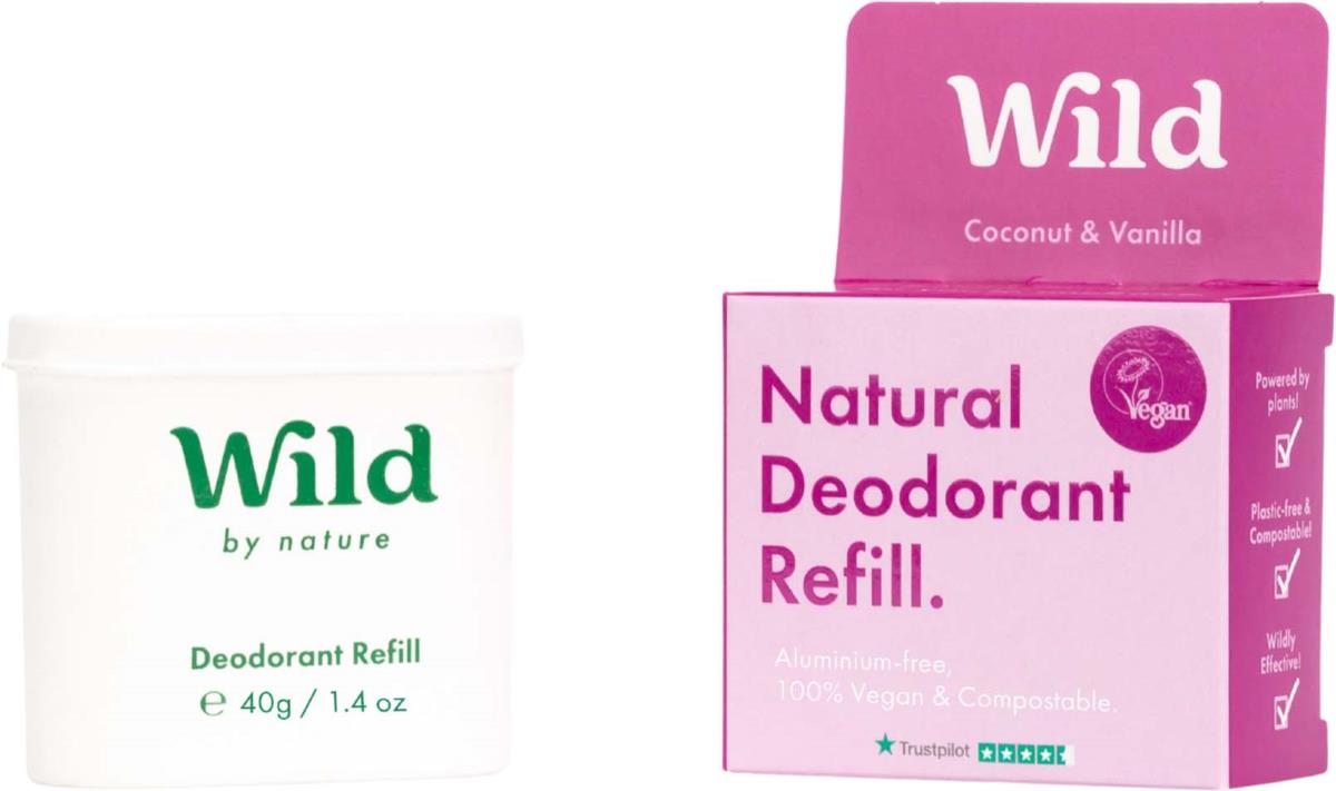 Wild Natural Deodorant Refill Coconut & Vanilla 40 g