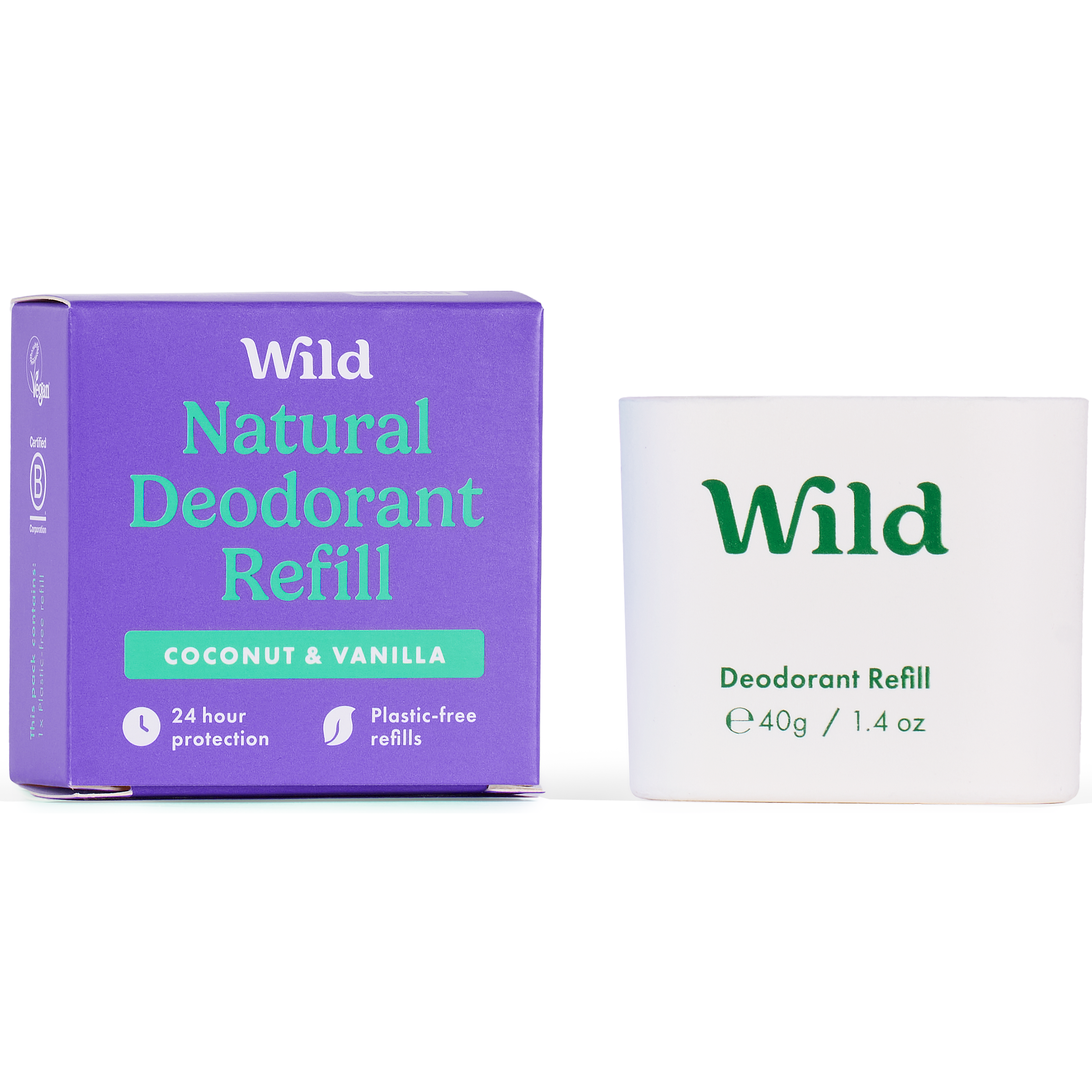 Bilde av Wild Natural Deodorant Refill Coconut & Vanilla 40 G