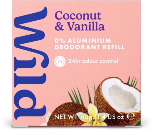 Wild Natural Deodorant Refill Coconut & Vanilla 40 g