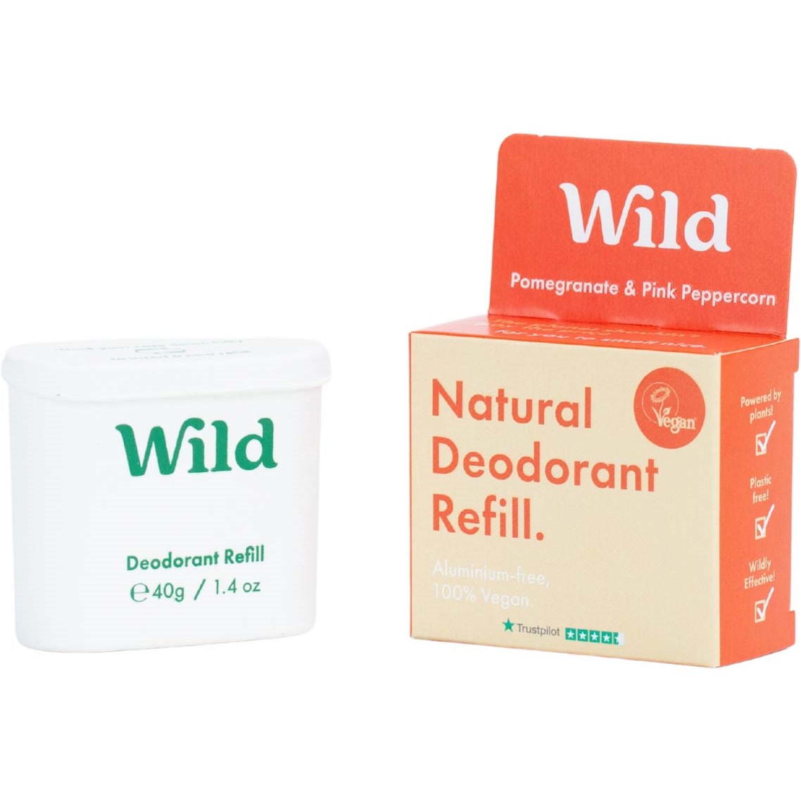 Läs mer om Wild Natural Deodorant Refill Pomegranate & Pink Peppercorn 40 g