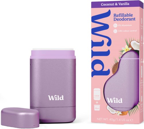 Wild Refillable, Natural Deodorant Coconut & Vanilla 40 g