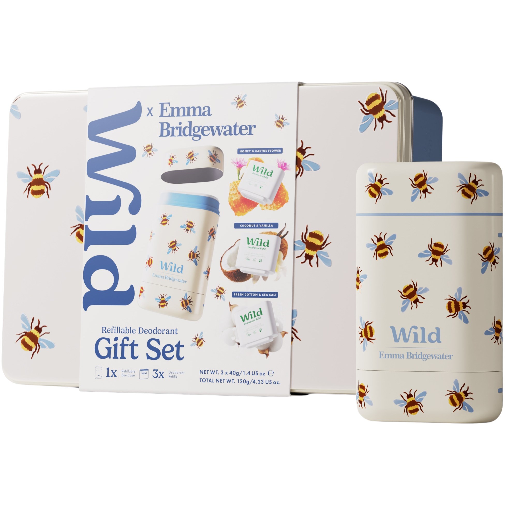 Wild x Emma Bridgewater Deodorant Tinbox Gift Set
