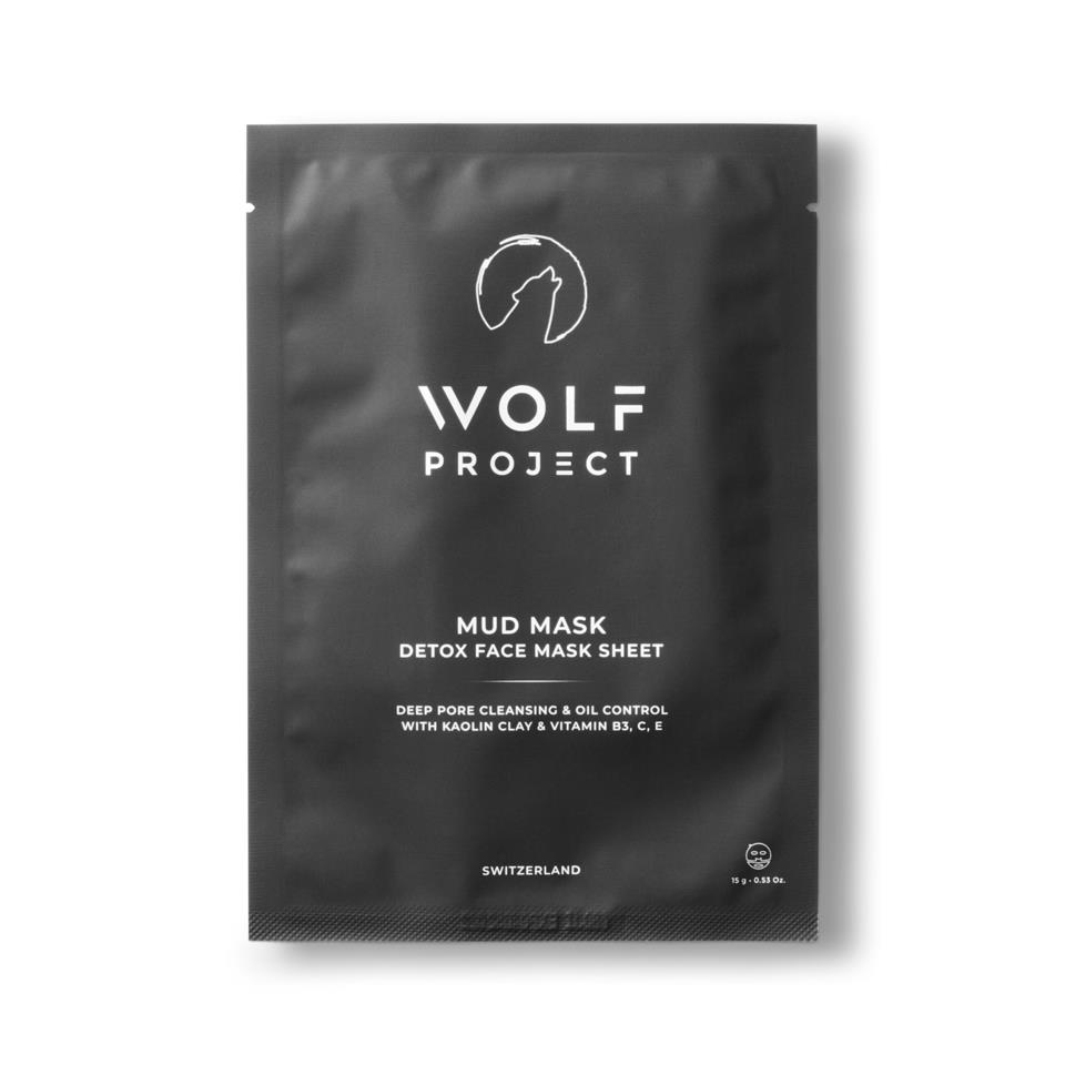Wolf Project Detox Mud Face Mask Sheet 1-pack