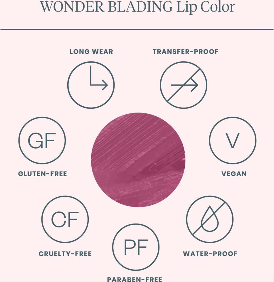Wonderskin Wonder blading lip stain & go Bella (mauve)
