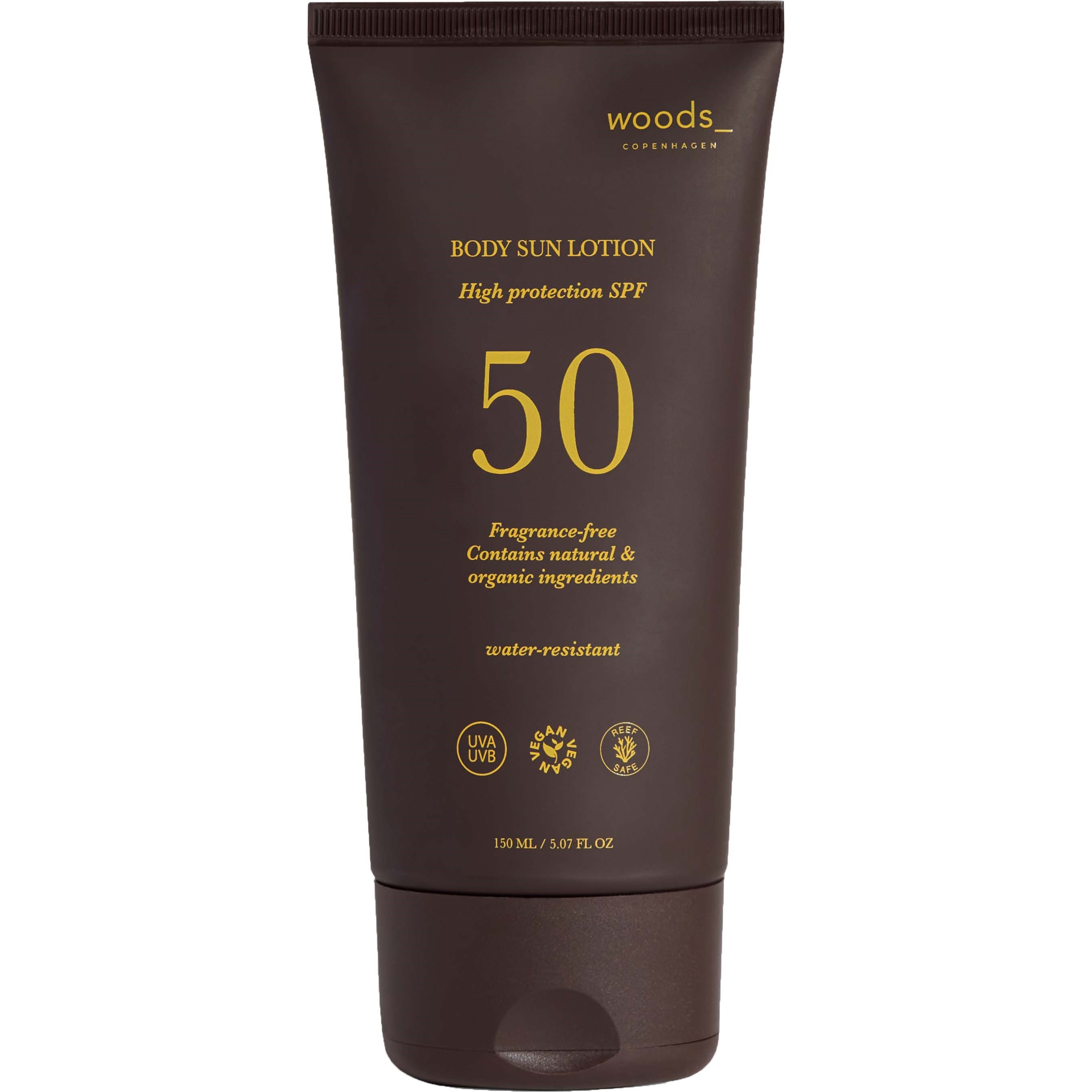 Woods_Copenhagen Sun Body SPF50 150 ml billede